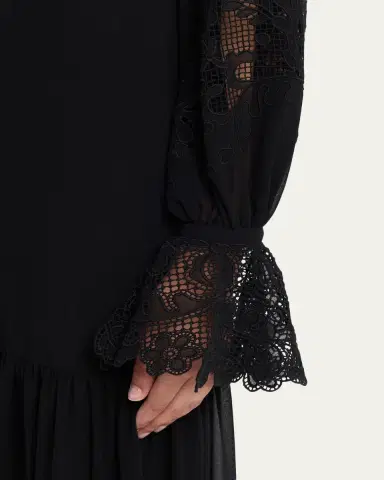 Kobi Halperin Skye Tiered Lace-Inset Maxi Dress | Thumbnail 5 Kobi Halperin Skye Tiered Lace-Inset Maxi Dress | Thumbnail 5