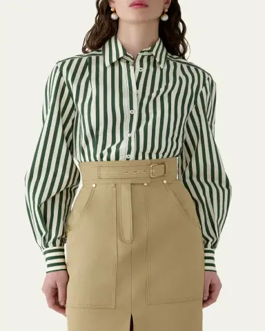 Carolina Herrera Belted Cotton Pencil Skirt | Thumbnail 4 Carolina Herrera Belted Cotton Pencil Skirt | Thumbnail 4