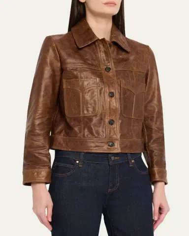 Nili Lotan Susannah Short Leather Jacket | Thumbnail 4 Nili Lotan Susannah Short Leather Jacket | Thumbnail 4