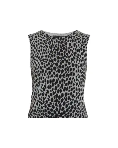 Nili Lotan Nessa Cheetah Cashmere Sweater Tank | Thumbnail 1 Nili Lotan Nessa Cheetah Cashmere Sweater Tank | Thumbnail 1