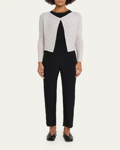 Issey Miyake Jiggly Pleated Plisse Open Cardigan | Thumbnail 2 Issey Miyake Jiggly Pleated Plisse Open Cardigan | Thumbnail 2