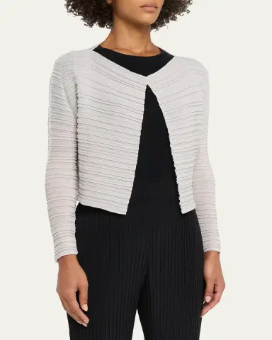 Issey Miyake Jiggly Pleated Plisse Open Cardigan | Thumbnail 4 Issey Miyake Jiggly Pleated Plisse Open Cardigan | Thumbnail 4