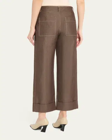 Lafayette 148 New York Highline Cuffed Linen-Cotton Ankle Pants | Thumbnail 3 Lafayette 148 New York Highline Cuffed Linen-Cotton Ankle Pants | Thumbnail 3