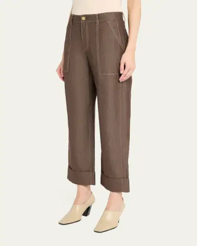 Lafayette 148 New York Highline Cuffed Linen-Cotton Ankle Pants | Thumbnail 4 Lafayette 148 New York Highline Cuffed Linen-Cotton Ankle Pants | Thumbnail 4