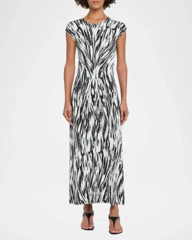 Proenza Schouler White Label Miranda Belted A-Line Maxi Dress | Thumbnail 2 Proenza Schouler White Label Miranda Belted A-Line Maxi Dress | Thumbnail 2