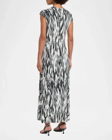 Proenza Schouler White Label Miranda Belted A-Line Maxi Dress | Thumbnail 3 Proenza Schouler White Label Miranda Belted A-Line Maxi Dress | Thumbnail 3