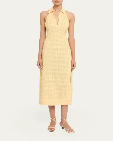 Simkhai Clairmont Seersucker Gingham Halter Dress | Thumbnail 6 Simkhai Clairmont Seersucker Gingham Halter Dress | Thumbnail 6