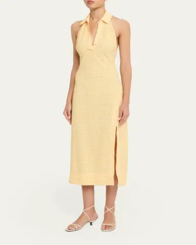 Simkhai Clairmont Seersucker Gingham Halter Dress | Thumbnail 8 Simkhai Clairmont Seersucker Gingham Halter Dress | Thumbnail 8
