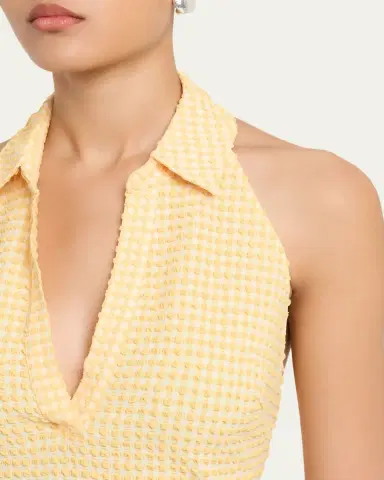 Simkhai Clairmont Seersucker Gingham Halter Dress | Thumbnail 9 Simkhai Clairmont Seersucker Gingham Halter Dress | Thumbnail 9