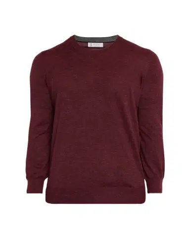 Brunello Cucinelli Men's Fine-Gauge Melange Cashmere-Blend Crewneck Sweater | Thumbnail 1 Brunello Cucinelli Men's Fine-Gauge Melange Cashmere-Blend Crewneck Sweater | Thumbnail 1