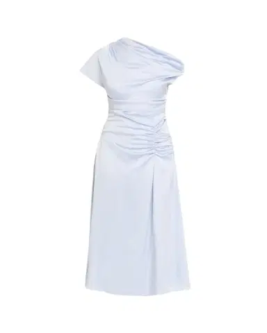 Simkhai Joanna Asymmetric Satin Midi Dress | Thumbnail 1 Simkhai Joanna Asymmetric Satin Midi Dress | Thumbnail 1