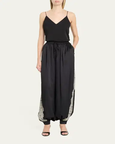 Cinq a Sept Esme Satin Drawstring Balloon Pants | Thumbnail 2 Cinq a Sept Esme Satin Drawstring Balloon Pants | Thumbnail 2