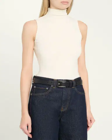 Ralph Lauren Collection Naomie Rib-Knit Stretch Silk Top | Thumbnail 4 Ralph Lauren Collection Naomie Rib-Knit Stretch Silk Top | Thumbnail 4