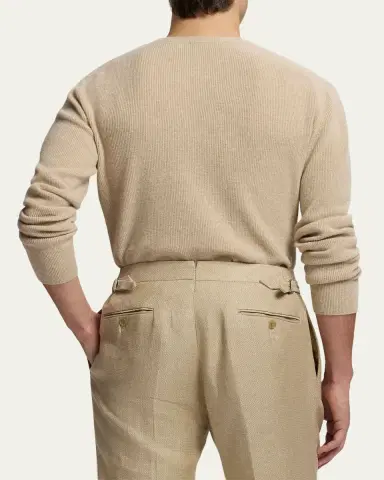 Ralph Lauren Purple Label Men's Cotton and Cashmere Fine-Gauge Button-Down Shirt | Thumbnail 3 Ralph Lauren Purple Label Men's Cotton and Cashmere Fine-Gauge Button-Down Shirt | Thumbnail 3
