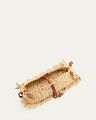 Ulla Johnson Marina Raffia Scalloped Leather-Trim Shoulder Bag | Thumbnail 4 Ulla Johnson Marina Raffia Scalloped Leather-Trim Shoulder Bag | Thumbnail 4