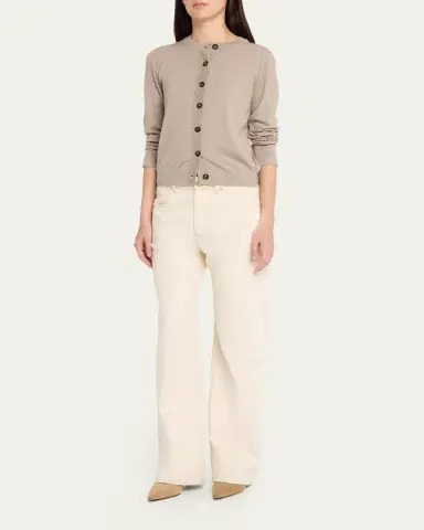 Brunello Cucinelli Cashmere Lurex Crewneck Cardigan | Thumbnail 2 Brunello Cucinelli Cashmere Lurex Crewneck Cardigan | Thumbnail 2
