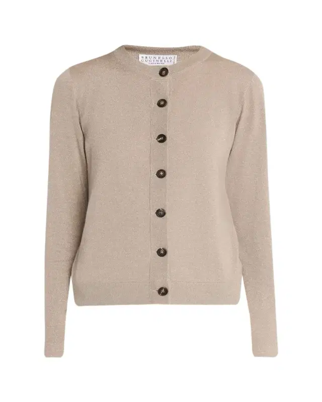 Cashmere Lurex Crewneck Cardigan Cashmere Lurex Crewneck Cardigan