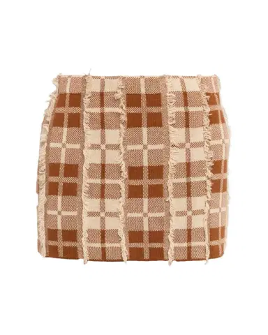 Guest In Residence Fringe Plaid Mini Skirt | Thumbnail 1 Guest In Residence Fringe Plaid Mini Skirt | Thumbnail 1