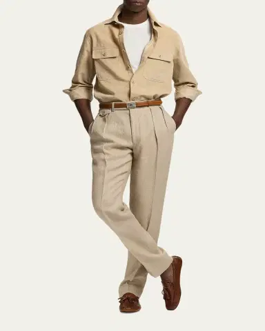 Ralph Lauren Purple Label Men's Sea Island Corduroy Button-Down Shirt | Thumbnail 2 Ralph Lauren Purple Label Men's Sea Island Corduroy Button-Down Shirt | Thumbnail 2