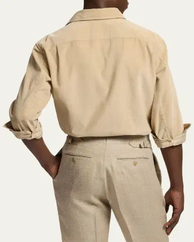 Ralph Lauren Purple Label Men's Sea Island Corduroy Button-Down Shirt | Thumbnail 3 Ralph Lauren Purple Label Men's Sea Island Corduroy Button-Down Shirt | Thumbnail 3
