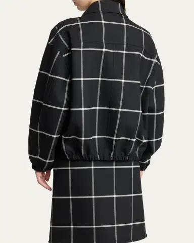 Courrèges Checked Bomber Jacket | Thumbnail 3 Courrèges Checked Bomber Jacket | Thumbnail 3