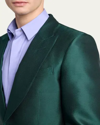 Tom Ford Men's Wool Peak Lapel Modern Fit Single-Breasted Sport Coat | Thumbnail 5 Tom Ford Men's Wool Peak Lapel Modern Fit Single-Breasted Sport Coat | Thumbnail 5