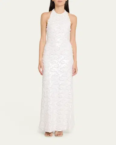 Ramy Brook Giada Sequin Halter Column Gown | Thumbnail 2 Ramy Brook Giada Sequin Halter Column Gown | Thumbnail 2