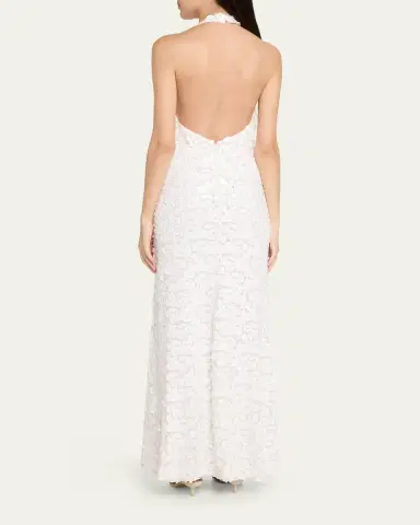 Ramy Brook Giada Sequin Halter Column Gown | Thumbnail 3 Ramy Brook Giada Sequin Halter Column Gown | Thumbnail 3