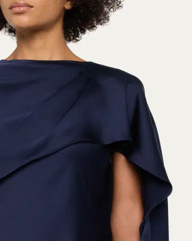 Simkhai Izel Satin Cape Dress | Thumbnail 5 Simkhai Izel Satin Cape Dress | Thumbnail 5