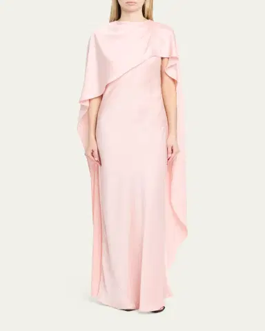 Simkhai Izel Satin Cape Dress | Thumbnail 6 Simkhai Izel Satin Cape Dress | Thumbnail 6