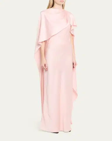 Simkhai Izel Satin Cape Dress | Thumbnail 8 Simkhai Izel Satin Cape Dress | Thumbnail 8