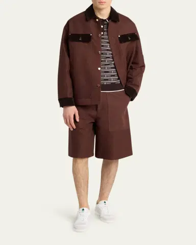 Casablanca Men's Monogram Cotton Canvas Shorts | Thumbnail 2 Casablanca Men's Monogram Cotton Canvas Shorts | Thumbnail 2