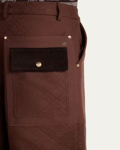 Casablanca Men's Monogram Cotton Canvas Shorts | Thumbnail 5 Casablanca Men's Monogram Cotton Canvas Shorts | Thumbnail 5