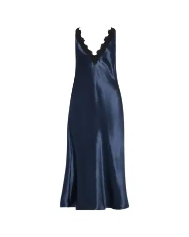 MARIA MCMANUS Lace-Trim V-Neck Satin Midi Slip Dress | Thumbnail 1 MARIA MCMANUS Lace-Trim V-Neck Satin Midi Slip Dress | Thumbnail 1