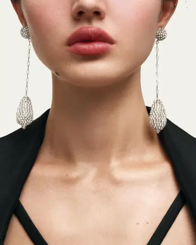 Saulé Marcelle Long Drop Earrings in Silver | Thumbnail 2 Saulé Marcelle Long Drop Earrings in Silver | Thumbnail 2