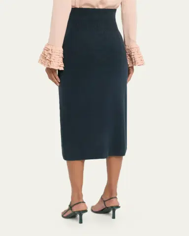 Erdem Embroidered Wool Knit Midi Pencil Skirt | Thumbnail 3 Erdem Embroidered Wool Knit Midi Pencil Skirt | Thumbnail 3