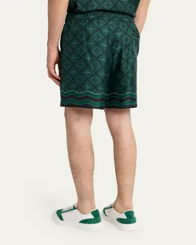 Casablanca Men's Radiating Monogram Silk Shorts | Thumbnail 3 Casablanca Men's Radiating Monogram Silk Shorts | Thumbnail 3