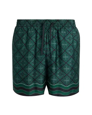 Casablanca Men's Radiating Monogram Silk Shorts | Thumbnail 1 Casablanca Men's Radiating Monogram Silk Shorts | Thumbnail 1