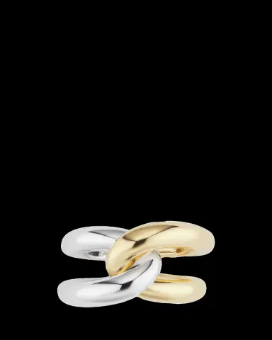 GEMELLA JEWELS 18K Yellow and White Gold Intertwin Ring | Thumbnail 2 GEMELLA JEWELS 18K Yellow and White Gold Intertwin Ring | Thumbnail 2