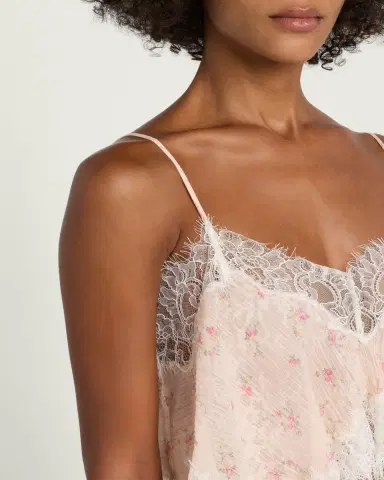 LoveShackFancy Elysia Silk Crop Top | Thumbnail 5 LoveShackFancy Elysia Silk Crop Top | Thumbnail 5