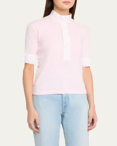 ALL THREE Maria Ribbed Henley Shirt | Thumbnail 4 ALL THREE Maria Ribbed Henley Shirt | Thumbnail 4
