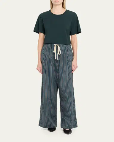 A.L.C. James Striped Cotton Drawstring Pants | Thumbnail 2 A.L.C. James Striped Cotton Drawstring Pants | Thumbnail 2