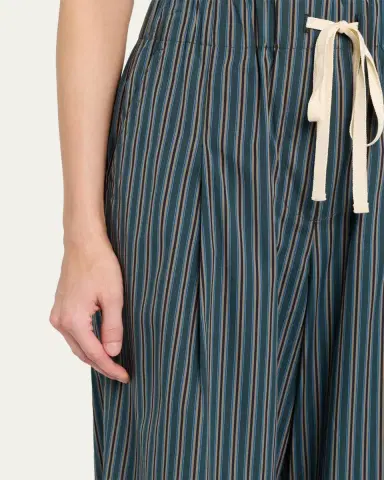 A.L.C. James Striped Cotton Drawstring Pants | Thumbnail 5 A.L.C. James Striped Cotton Drawstring Pants | Thumbnail 5