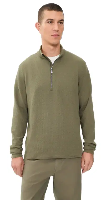 Greyson Troy Textured Fleece Quarter Zip Camp S | Thumbnail 1 Greyson Troy Textured Fleece Quarter Zip Camp S | Thumbnail 1