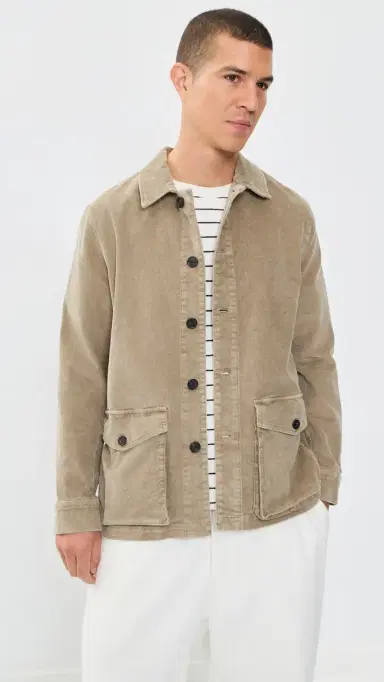 Officine Generale uny Washed Cotton Corduroy Jacket Faded Ginger | Thumbnail 2 Officine Generale uny Washed Cotton Corduroy Jacket Faded Ginger | Thumbnail 2