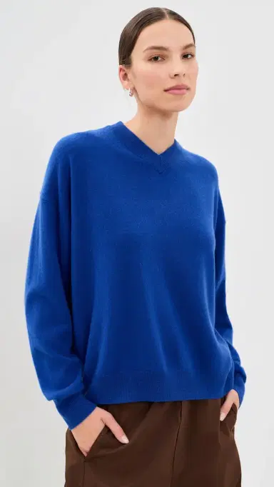 STAUD Spencer Cashmere Sweater Cobalt | Thumbnail 2 STAUD Spencer Cashmere Sweater Cobalt | Thumbnail 2