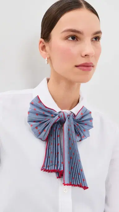 Rachel Comey Pleated Scarf Slate One Size | Thumbnail 4 Rachel Comey Pleated Scarf Slate One Size | Thumbnail 4