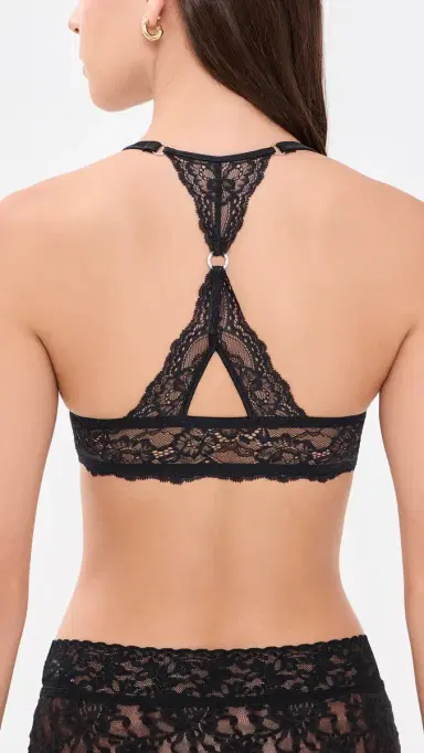 Fleur du Mal Bianca Lace Spacer Racerback Bra Black 38B | Thumbnail 3 Fleur du Mal Bianca Lace Spacer Racerback Bra Black 38B | Thumbnail 3