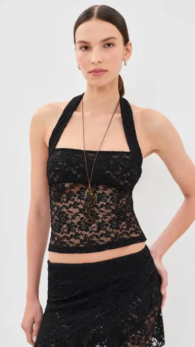 LIONESS Palisades Halter Top Noir | Thumbnail 2 LIONESS Palisades Halter Top Noir | Thumbnail 2