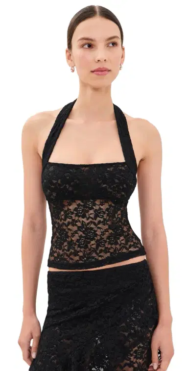 LIONESS Palisades Halter Top Noir | Thumbnail 1 LIONESS Palisades Halter Top Noir | Thumbnail 1